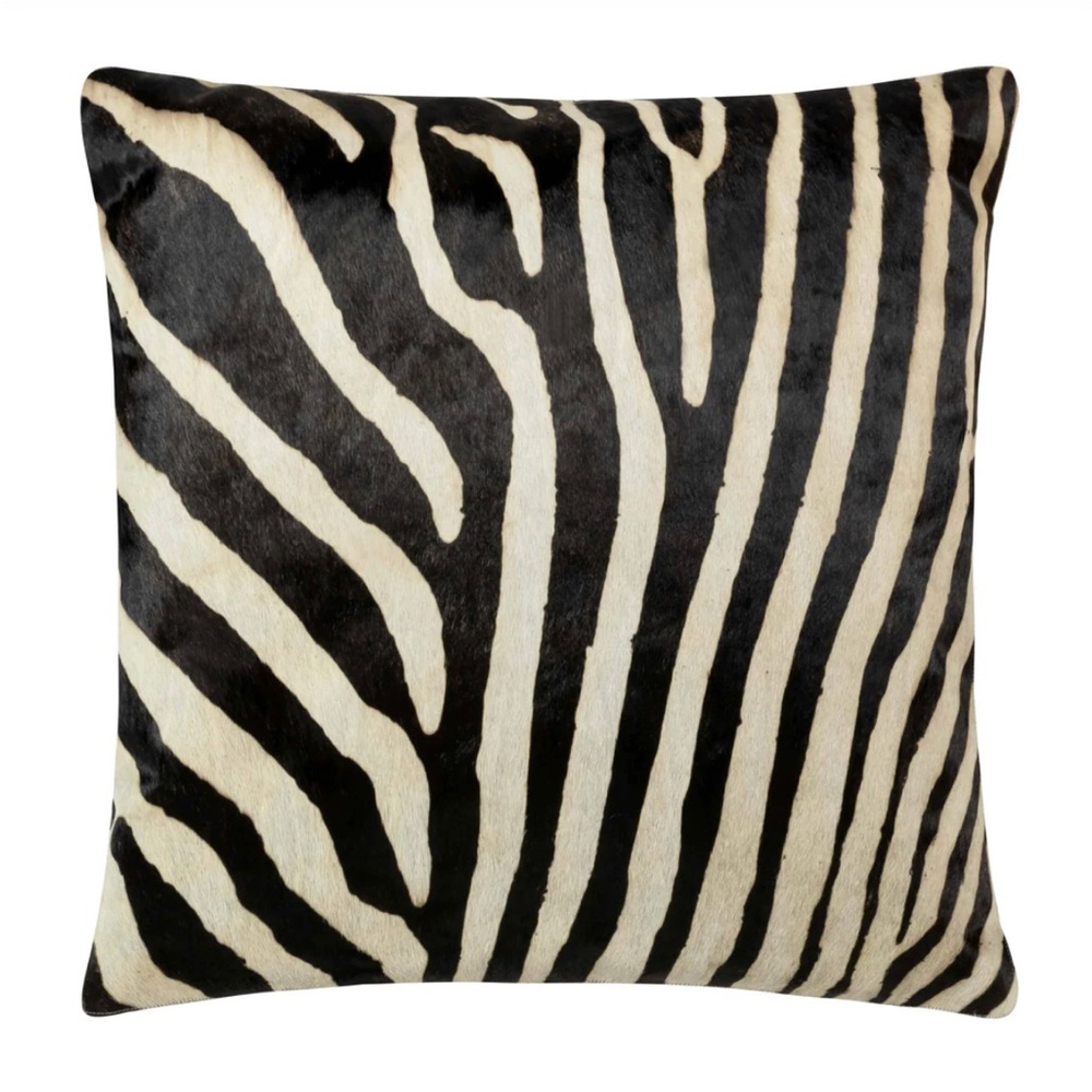 Pottery Barn Black and White Zebra Stripe Accent Pillow